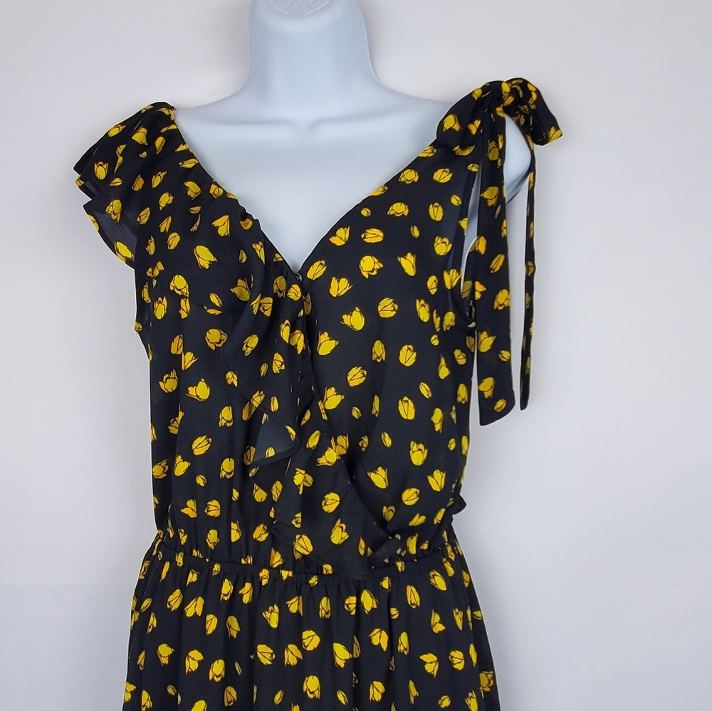 Who What Wear Black Floral Dress XS - Picture 14 of 16
